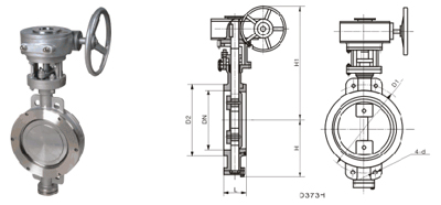 對夾式硬密封蝶閥 D373H、D373Y 型